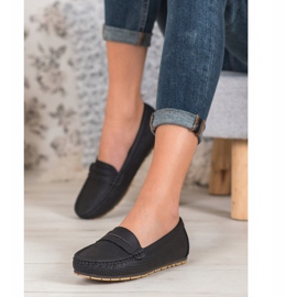 Kylie Durchbrochene Loafer schwarz 1