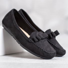 Clowse Durchbrochene Loafer mit Schleife schwarz 2