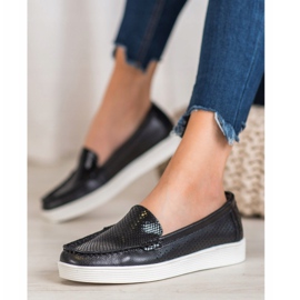 Mokassins auf der VINCEZA-Plattform schwarz 1