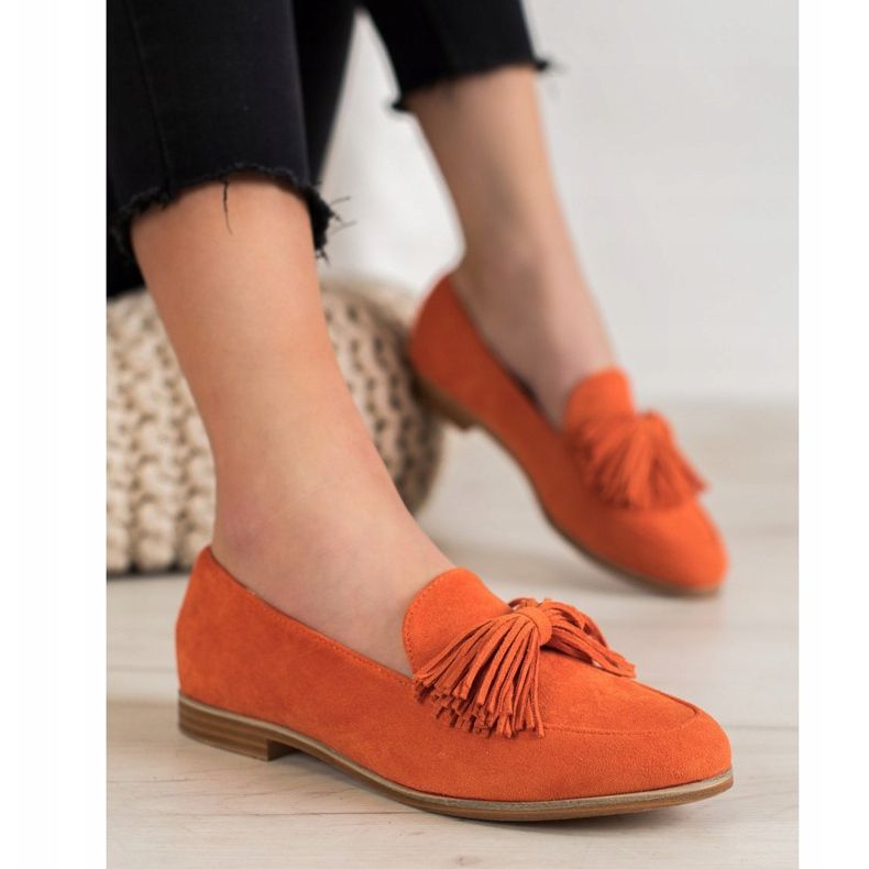 Seastar Wildlederschuhe mit Fransen orange 1