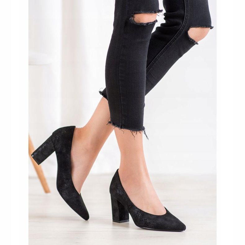 W. Potocki Pumps mit Glitzer schwarz 2