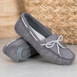 Lässige VINCEZA Loafer grau 1