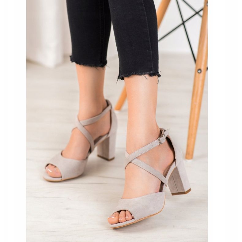 VINCEZA Wildledersandalen grau 1