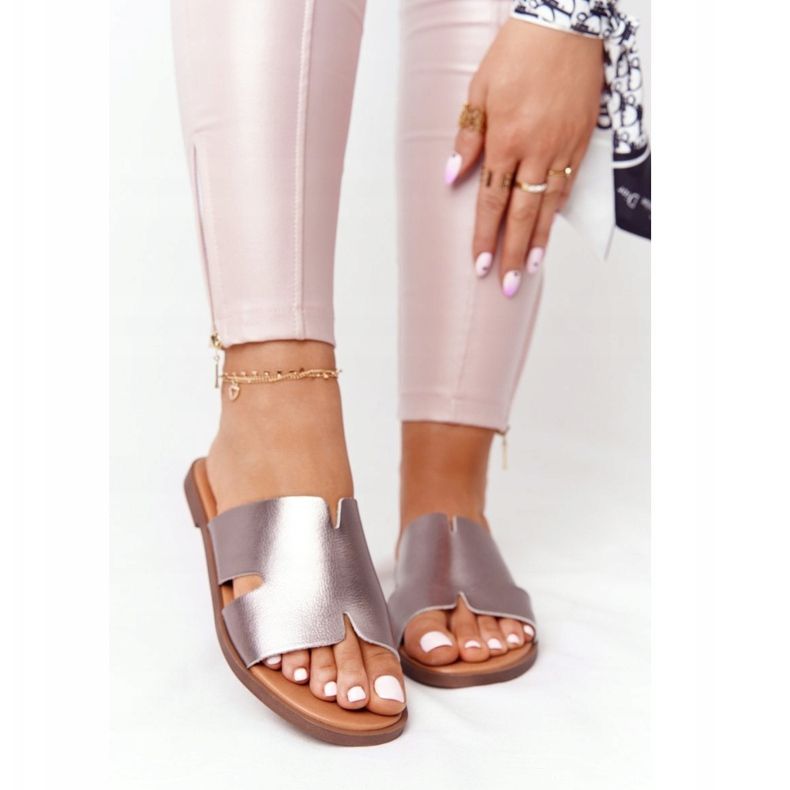 Leder Hausschuhe Sergio Leone Sk 063 Silber silber- 2