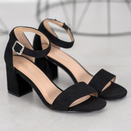 Klassische VINCEZA Sandalen schwarz 2