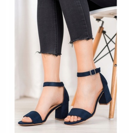 Klassische VINCEZA Sandalen marineblau blau 2