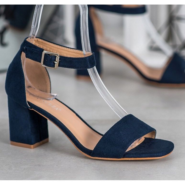 Klassische VINCEZA Sandalen marineblau blau 1