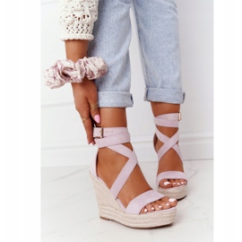 MSMG Keilsandalen mit geflochtenem Violett Lanzarote lila 2