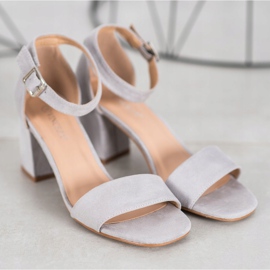 Klassische VINCEZA Sandalen grau 1