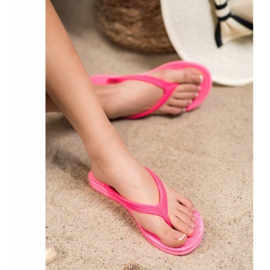 Geflochtene VINCEZA Flip-Flops rosa 1