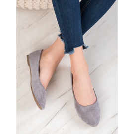 Klassische VINCEZA Ballerinas aus Wildleder grau 1