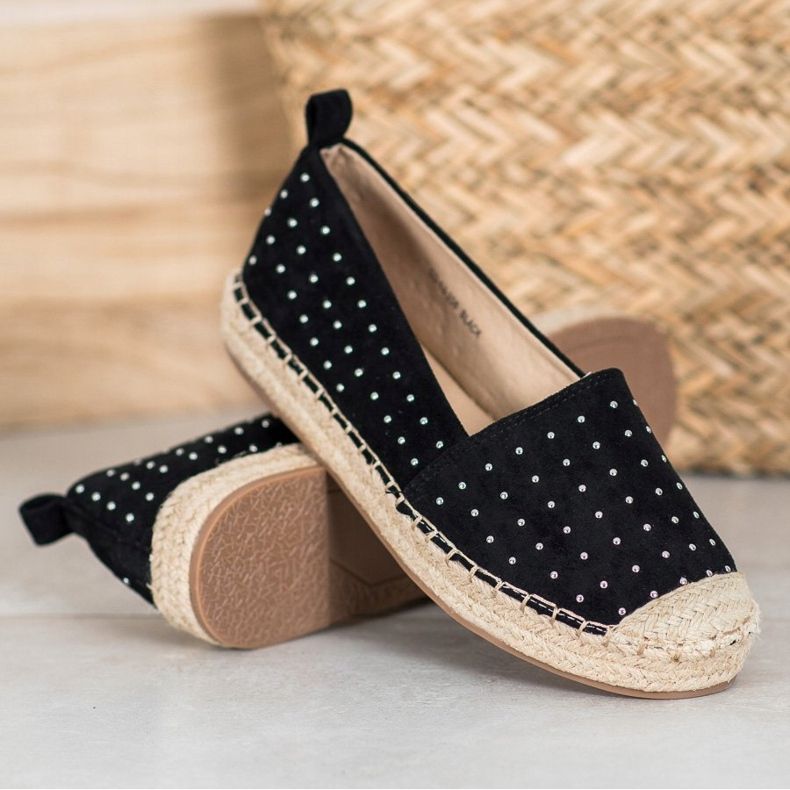Goodin Espadrilles aus schwarzem Wildleder 1