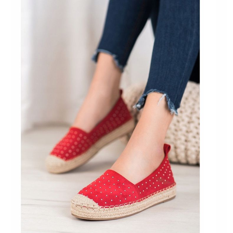 Goodin Espadrilles aus rotem Wildleder 1