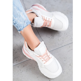 SHELOVET Stylische Sneaker mit Mesh weiß 1