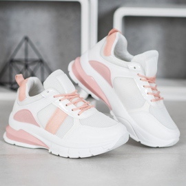 SHELOVET Stylische Sneaker mit Mesh weiß 2