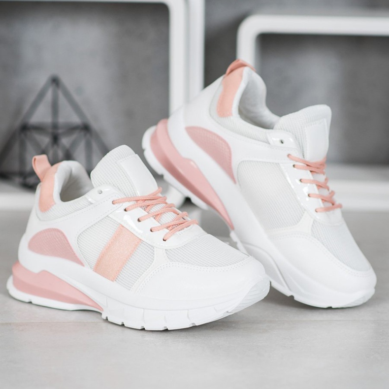 SHELOVET Stylische Sneaker mit Mesh weiß 2