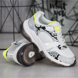 Kylie Bequeme Sneakers mit Schlangenprint weiß mehrfarbig 1