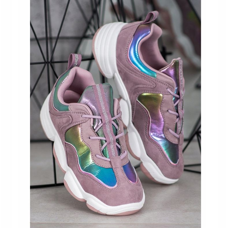 Kylie Stilvolle Sportschuhe violett mehrfarbig 1