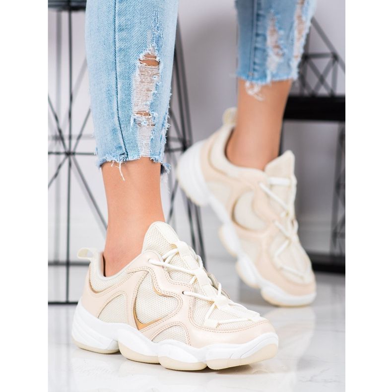Kylie Stylische beige Sneakers 1