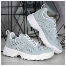Kylie Leichte durchbrochene Sneaker grau 1