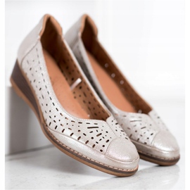 Pumps am VINCEZA Keil silber- grau 1