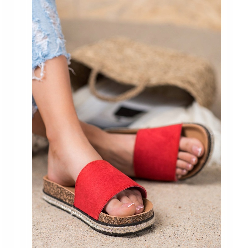 VINCEZA rote Hausschuhe 1