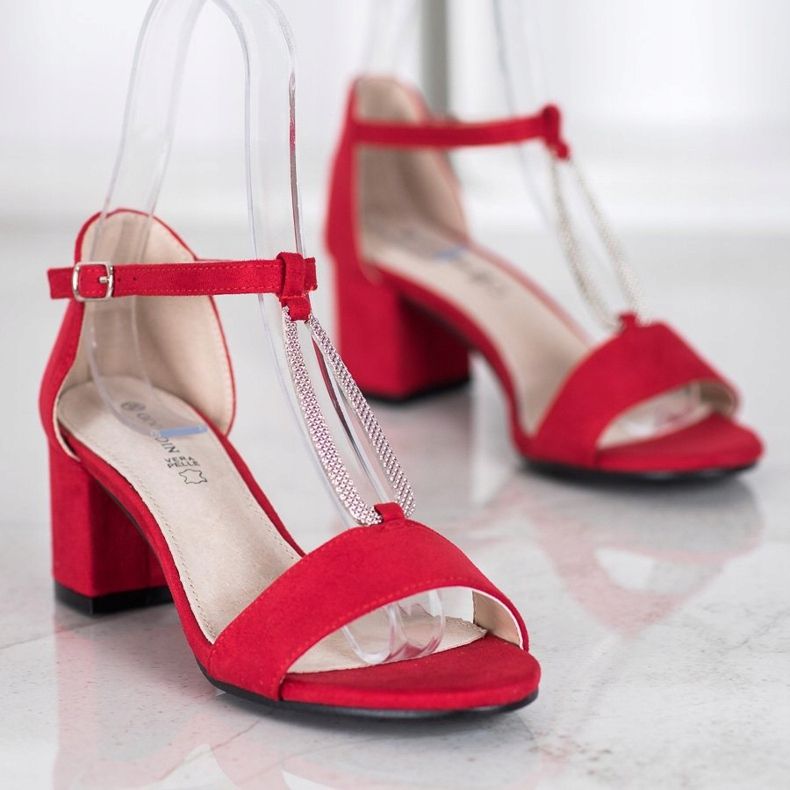 Goodin Elegante Sandalen mit hohem Absatz rot 1