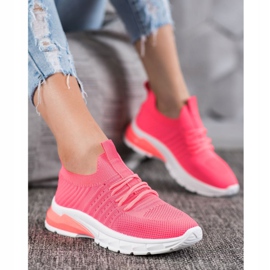 Bella Paris Durchbrochene Turnschuhe rosa 1