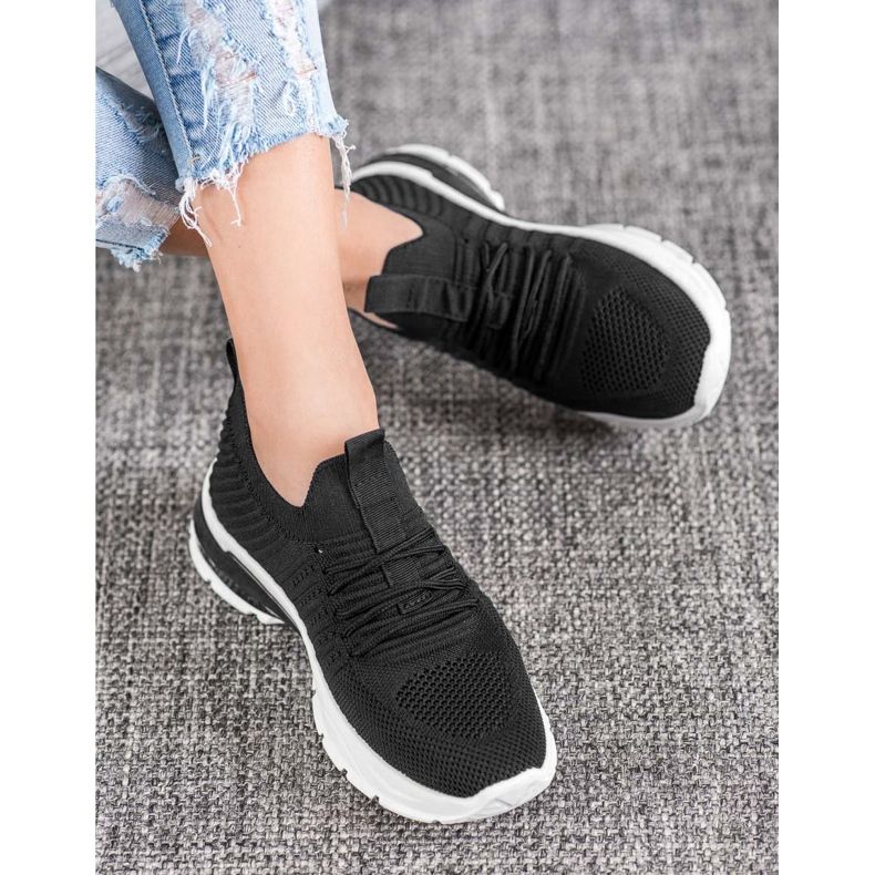 Bella Paris Durchbrochene Turnschuhe schwarz 1