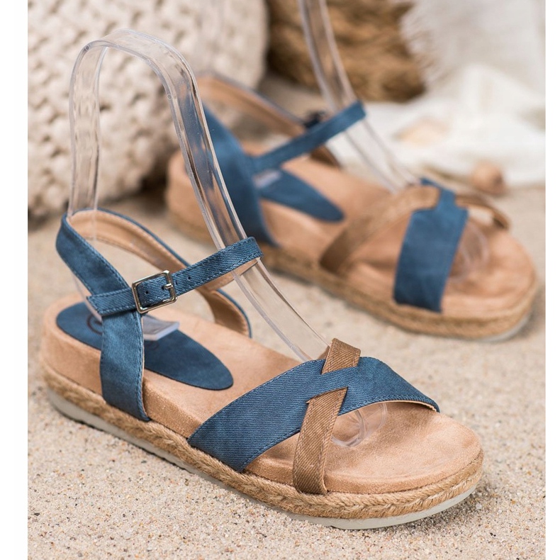 Kylie Espadrilles-Sandalen blau 1