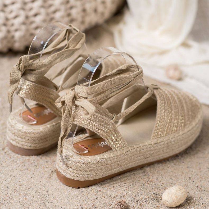 Seastar Gebundene Espadrilles-Sandalen golden 2