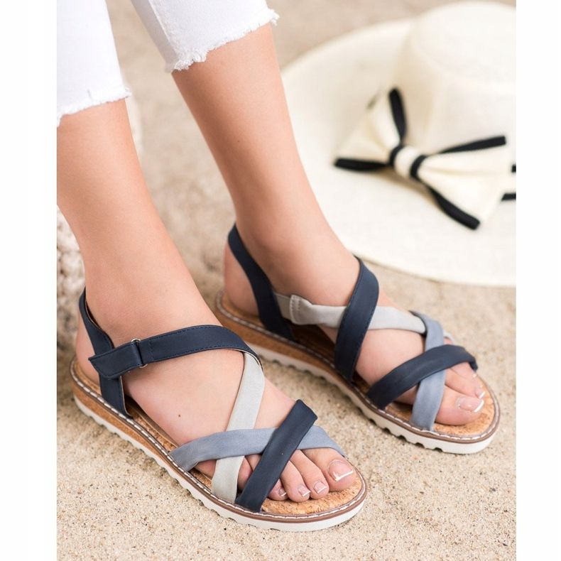 Kylie Sandalen mit Klettverschluss navy blau blau 1