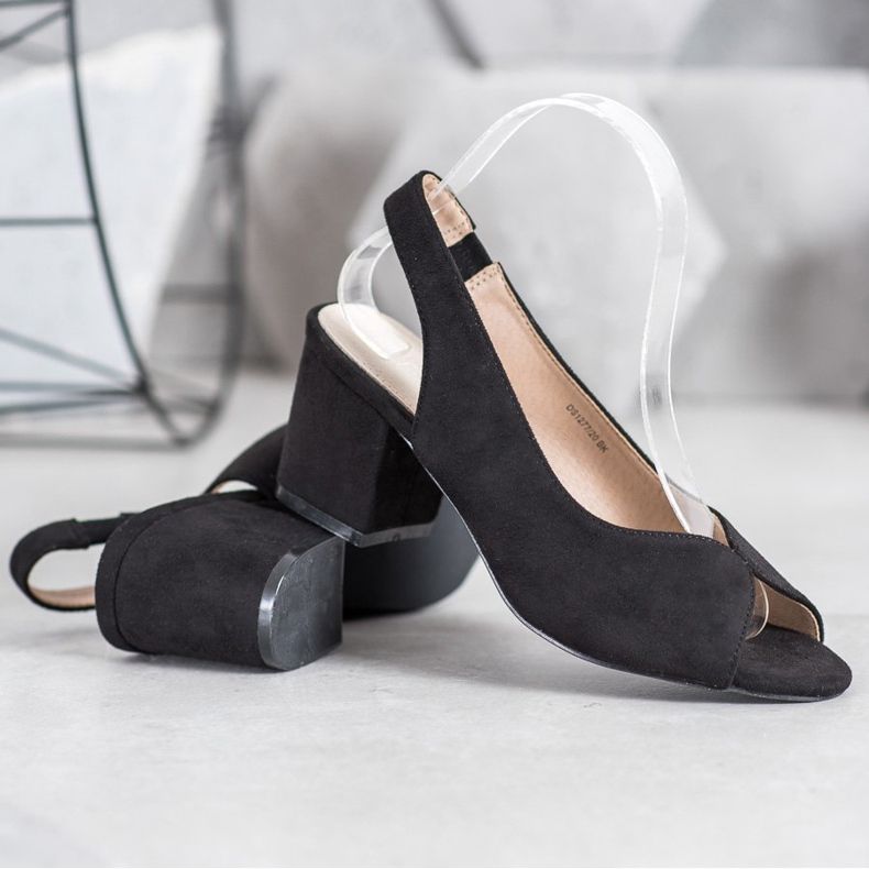 Filippo Lässige Sandalen mit hohen Absätzen schwarz 1