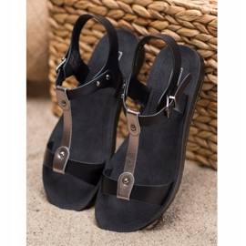 Filippo Bequeme Sandalen schwarz grau 1