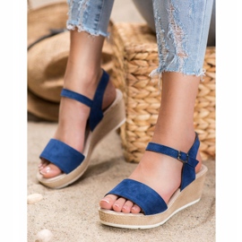 Filippo Lässige Ledersandalen blau 2