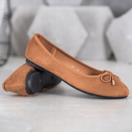 Clowse Ballerinas aus Wildleder braun 1