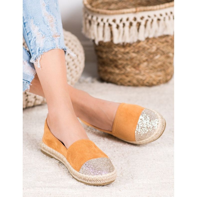 Seastar Espadrilles mit Glitzer orange gelb 1