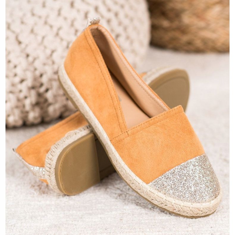 Seastar Espadrilles mit Glitzer orange gelb 2