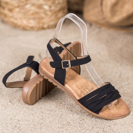 Evento Klassische Sandalen mit Schnalle schwarz 1