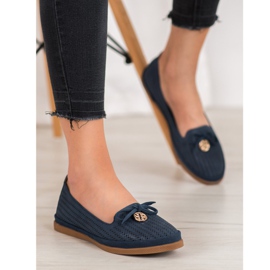 Stylische VINCEZA Ballerinas navy blau 1