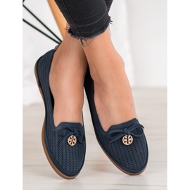 Stylische VINCEZA Ballerinas marineblau 2