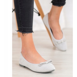 VINCEZA Ballerinas aus Wildleder grau 2