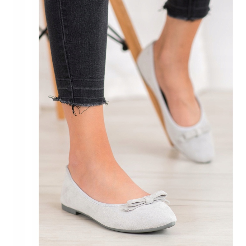 VINCEZA Ballerinas aus Wildleder grau 2