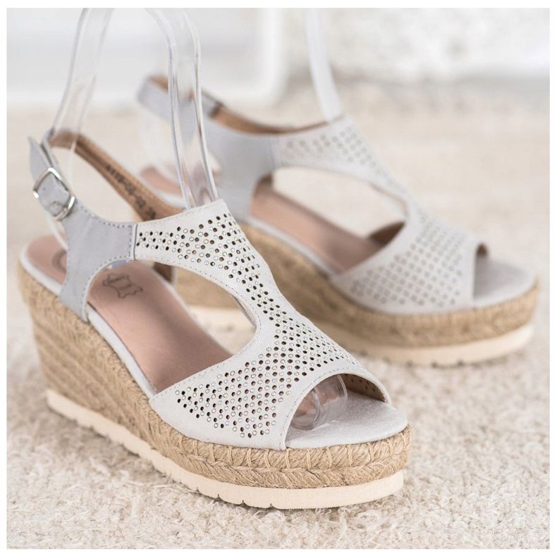 Aclys Wildleder-Espadrilles auf dem Keil grau 1