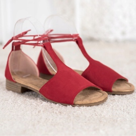 Gebundene VINCEZA Sandalen rot 1