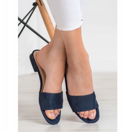 Goodin Flip-Flops auf flacher Ferse navy blau 2