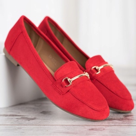 Anesia Paris Elegante Wildleder-Loafer rot 1
