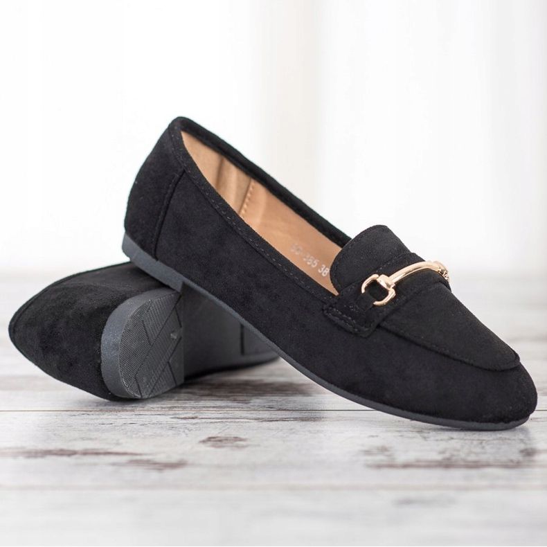 Anesia Paris Elegante Wildleder-Loafer schwarz 1