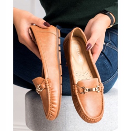 Clowse Camel Loafer mit Ornament braun 2