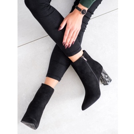 Goodin High Heel Stiefel mit Schlangenprint schwarz 1